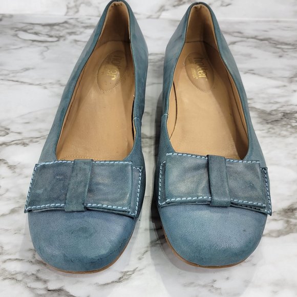 Hotter Chantel Comfort Concept Blue Leather Pumps - Picture 6 of 8